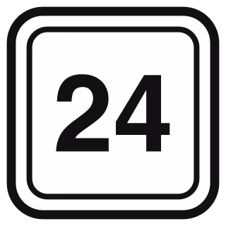 NY 24 Hempstead Turnpike highway shield road sign — Long Island, NY