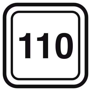 NY 110 New York State Route 110 highway shield road sign — Long Island, NY